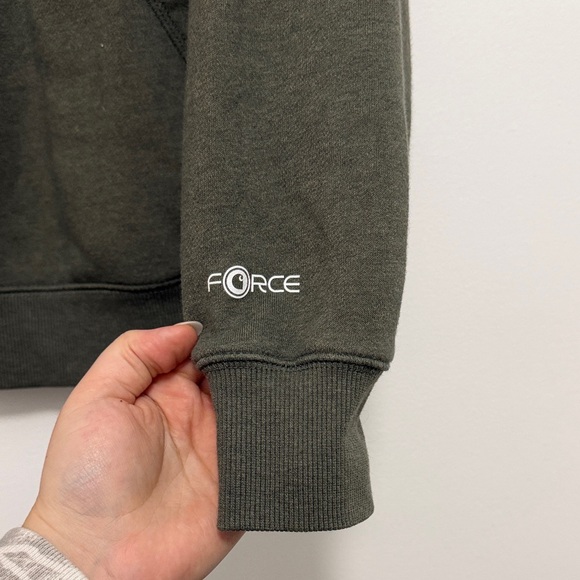 Carhartt Olive Green Logo Hoodie - Picture 3 of 7